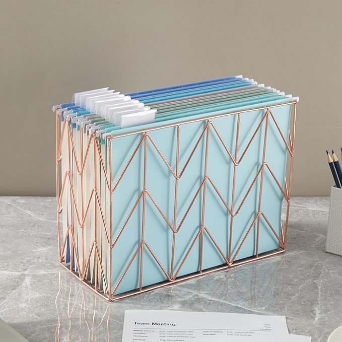 10 Pack Hanging Folder File Cabinet Organizer Letter Size 1/5 Cut Adjustable Label Decoration Home Office School Classroom, Mediterranean Color
