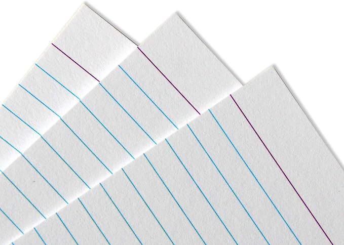 Home Advantage Vertically Ruled White Mini Index Cards, Note Cards (4x6)