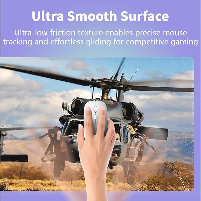 Large Gaming Mouse Pad (31.5" x 15.8") - UH-60 Black Hawk Military Helicopter Gunship Fighter Aircraft, Extra XXL Office Accessories, Premium Stitched Anti-Slip Patriotic Desk Mat