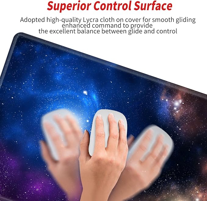 Galaxy Mouse Pad Gaming 31.5x15.75 inch Desk Mat Large Mousepad XXL Extended Computer Mat Non Slip Office Work Home