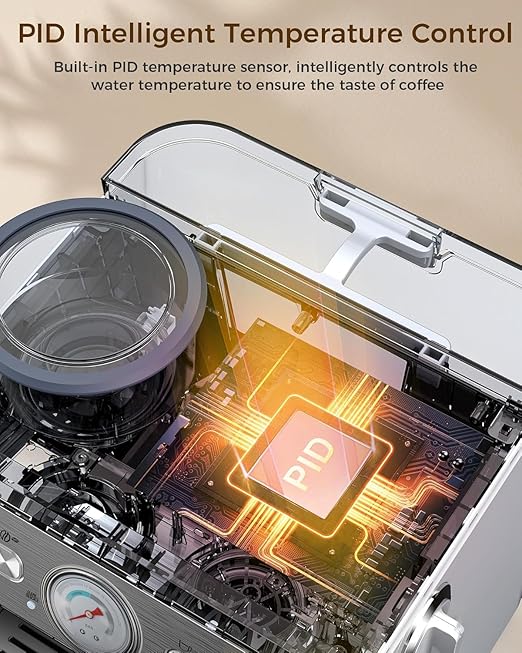 COWSAR (2026 Upgrade) 20 Bar Espresso Machine with Grinder,Expresso Coffee Machines with Milk Frother,Commercial Stainless Steel Expresso Machines for Home,Perfect Cappuccino & Latte
