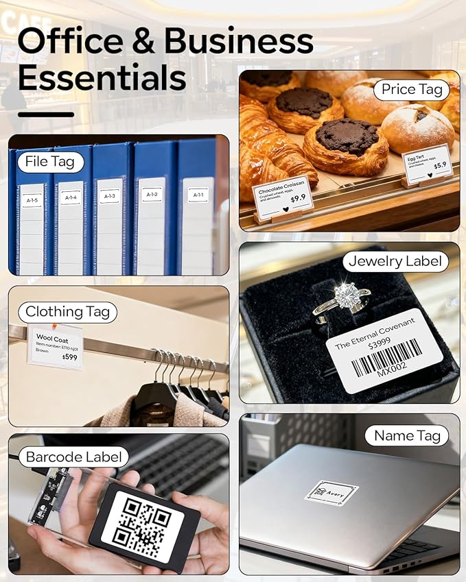 Phomemo M221 Label Maker, New Upgraded 3 Inch Bluetooth Thermal, Easier & More Stable, for Product, Address, Barcode, Small Business, Portable Label Maker DIY on Phone/PC, Space Gray,+100 Labels
