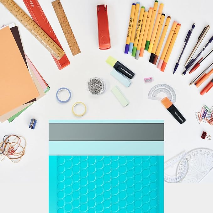 4x8 Inch Teal Bubble Mailers 80 Pack Self-Seal Poly Padded Envelopes Suitable for Small Businesses to Package and Mail Jewelry Cosmetics, Electronic Products, Cards (Teal, 4 * 8-80)