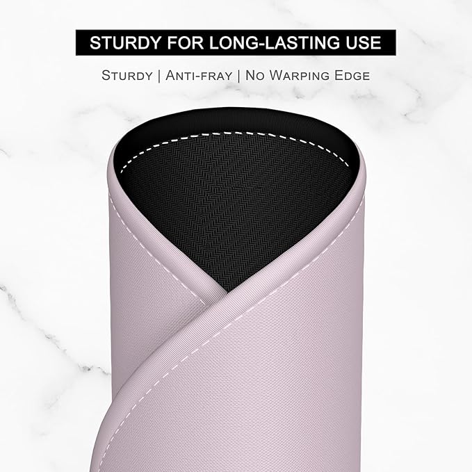 Hsurbtra Mouse Pad, Premium-Textured Small Round Mousepad 8.7 x 8.7 Inch Dark Pink, Stitched Edge Anti-Slip Waterproof Rubber Pretty Cute Computer Mat for Office Home Gaming Laptop Men Women Kids