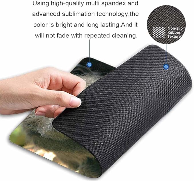 Funny Gorilla Mouse Pad Computer Mouse Mat with Anti-Slip Rubber Base, Easy Gliding, Portable, in a Fresh Modern Design 7.9 x 9.5 in
