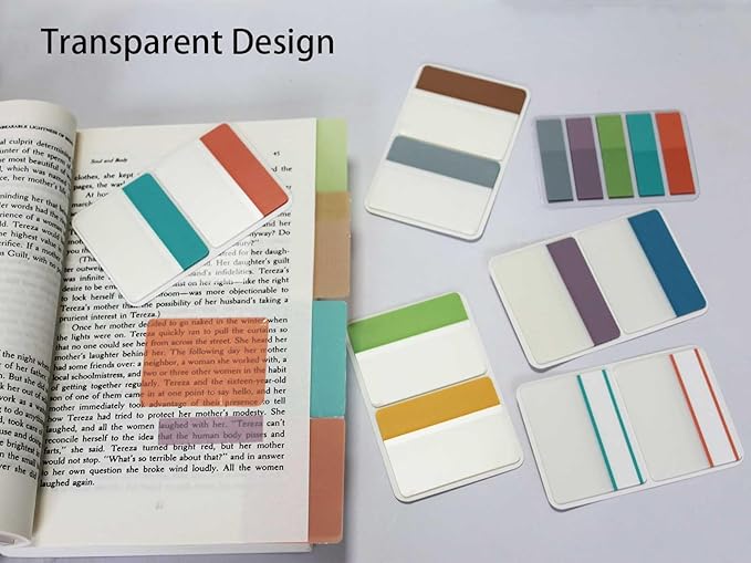 ELII 300 Pcs Tabs 2 Inch Sticky Index Tabs, Writable and Repositionable Book Tabs Page Tabs Colored Page Markers, Tabs for Books, Notebook Tabs, Tabs for Annotating Books (Pastel)