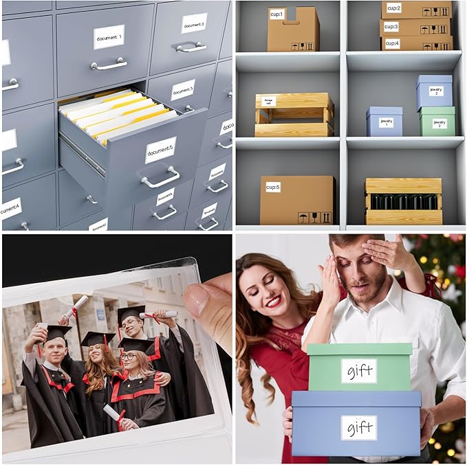 52 Pcs 3" x 5" Self Adhesive Index Card Pockets Label Pockets with Top Open for Loading, Clear Adhesive Pockets Labels Holders for Storage Bins, Library Card, Organizing(Index Card not Included)