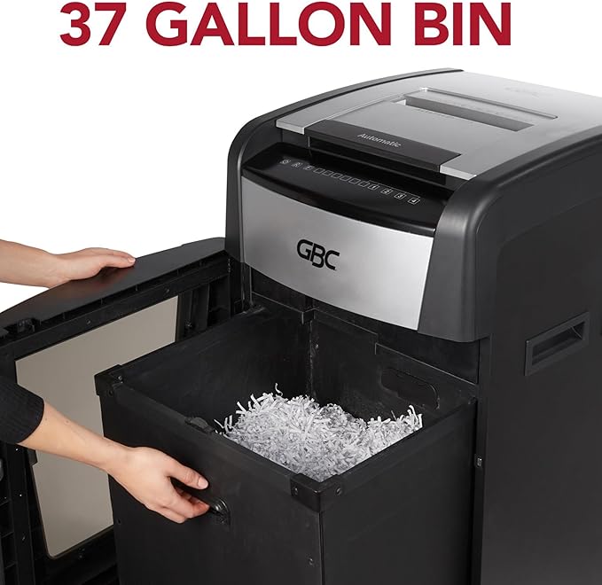 GBC Paper Shredder, AutoFeed+, 750 Sheet Capacity, Super Cross-Cut, Large Office Shredder, 750X (WSM1757612)