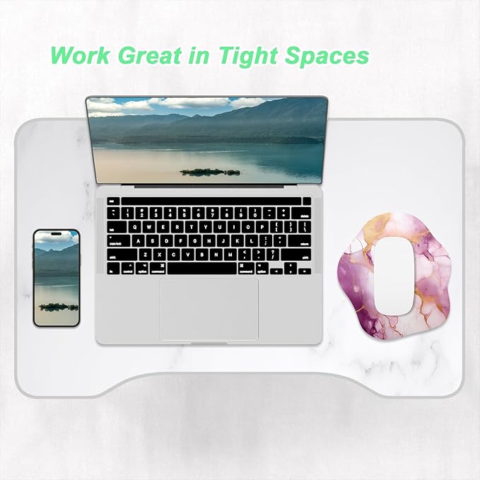 Rimilak Small Mouse Pad 6.5 x 7 Inch, Takes up Wrist and Mouse Space, Waterproof Compact Mini Mouse Mat for Laptop Computer Wireless Mouse Keyboard Home Office Travel,Purple God Marble