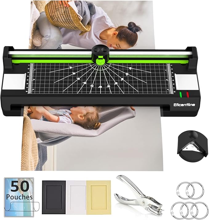 Laminator Machine for A3/A4/A6 - Bundle 300 Pack 3 Mil Thermal Laminating Pouches