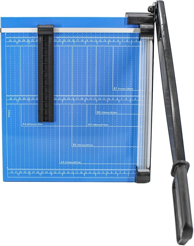 HFS(R) 12” A4 Paper Cutter Multi-Purpose Trimmer for Copper Sheet, Leather, Plastic Sheet, Iron Sheet, Non-Woven Fabric 12 Sheets 80-gram Paper Vinyl Cutter