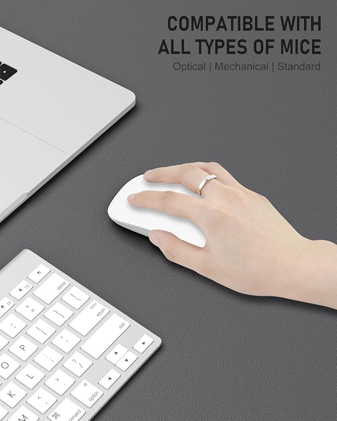 Desk Pad, 30" x 14" PU Leather Non-Slip Desk Mat Large Mouse Pad for Desktop, Waterproof Laptop Computer Writing Mat for Office, Home, Work, Gaming, Space Gray