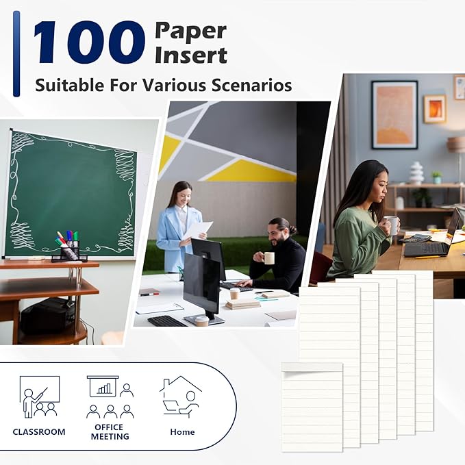 100 Pcs Hanging File Folder Paper Inserts 4 inch Off White Blank File Tab Inserts Thick Cardstock for Hanging Folder (4×0.6 inch)（No Tabs）