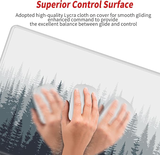 48x24 Mouse Pad Giant Forest Desk Mat Large Mousepad Gaming Mouse Mat Huge Oversized Desk Pad XXXL Computer Mat for Office Work Men