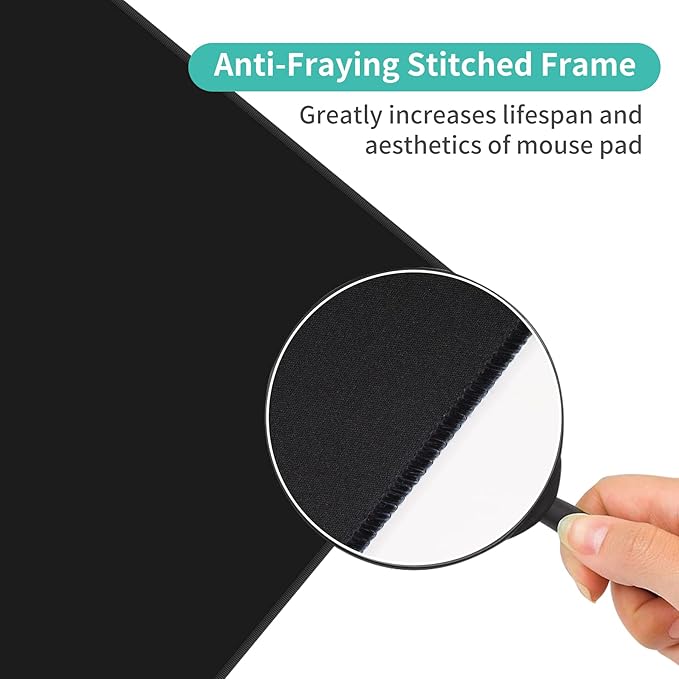 Dynippy Thin Extended Gaming Mouse Pad （31.5 * 11.8 * 0.08 inch） with Stitched Edges Large Mousepad Long XXL Keyboard and Mouse pad Desk Mat for Gaming Office & Home - Blue Sandy Beach
