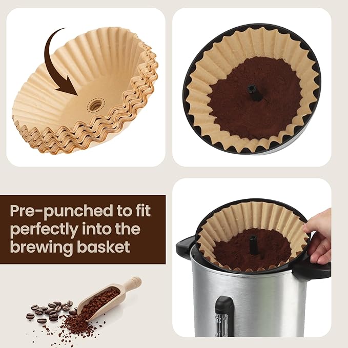 Coffee Paper Filter for Hamilton Beach 45 Cup Coffee Urn and Hot Beverage Dispenser, 120pcs