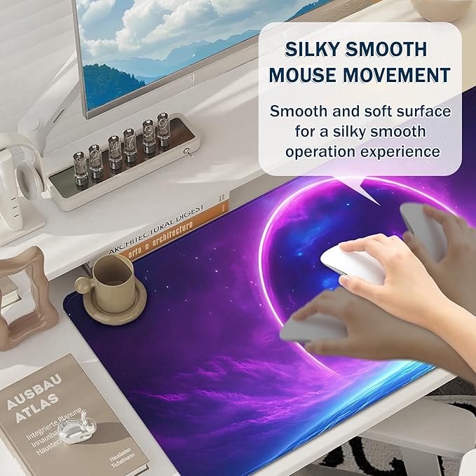 Extended Mouse Pad for Gaming & Office - 31.5"x11.8" Large Desk Mat with Smooth Surface and Stylish Design for PC, Home Office Decor, and Work