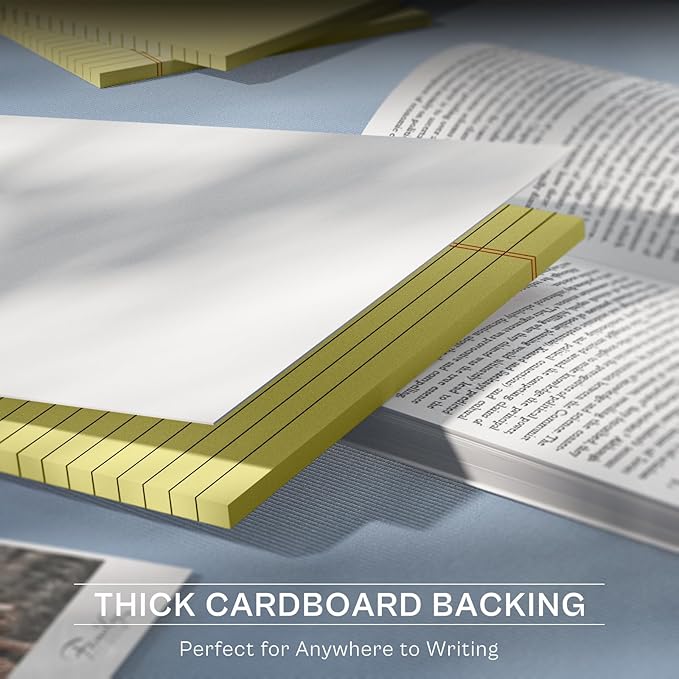 20 Pack Yellow Legal Pads 8.5 x 11 Wide Ruled Notepads Perforated Double-Sided Printing 30 Sheet/Notepads Lined Pad Letter Size Writing Pads 70gsm Recycled Paper Legal Ruled Universal Writing Pad