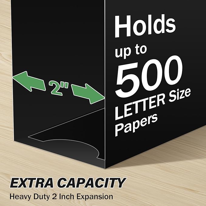 Ansook Extra Capacity Hanging File Folder Letter Size,Heavy Duty 2" Expansion File Folders Hanging with Tabs,6 Pack Plastic File Cabinet Folders,Hanging File Organizers for Bulk Files,Medical Charts