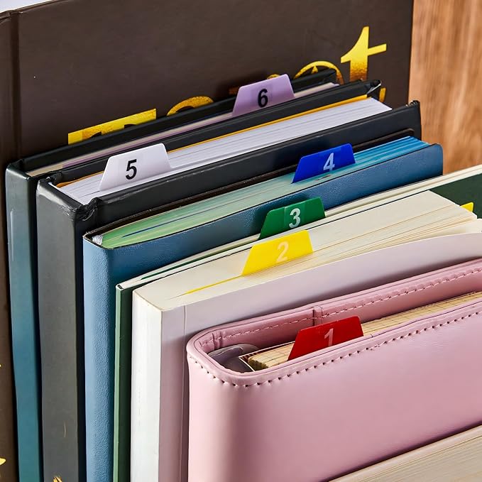 Lewtemi 50 Pcs Index Card Dividers 4 x 6 Inch Index Card Dividers with Cards Guides with 2 Pcs A-Z Alphabet Number Stickers for Recipe Cards Office Business (Multi Color)