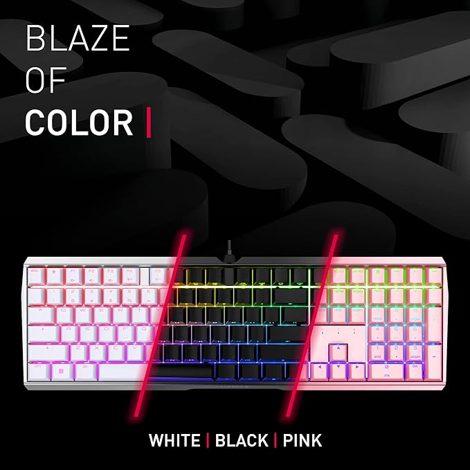 Cherry MX 3.0S, Wired Mechanical Gaming Keyboard, Robust Aluminum Housing, RGB-Lighting, Full Key Rollover, Anti Ghosting, MX Brown Switches, Black