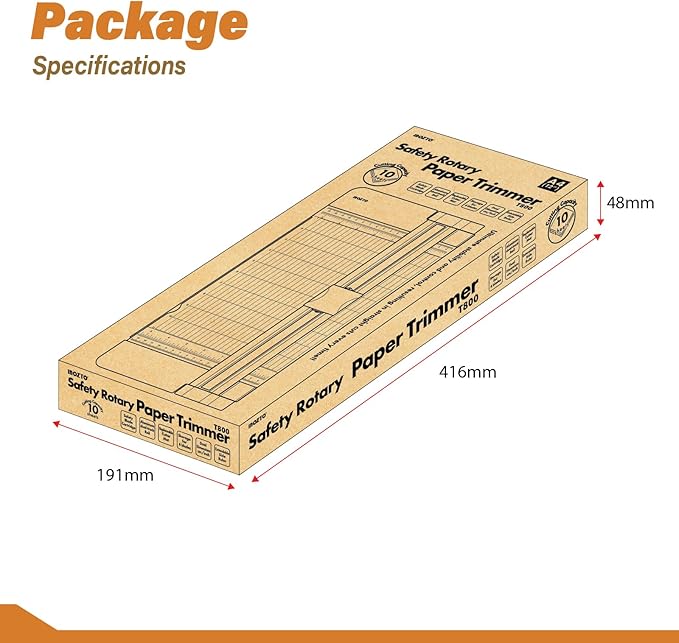 12" Portable Paper Cutter with Safety Guard for Precise Trimming of A4 Paper, cardstock & Photos. Ideal for Scrapbooking & Invitations. Includes 6 Blades & Storage. (Pink)