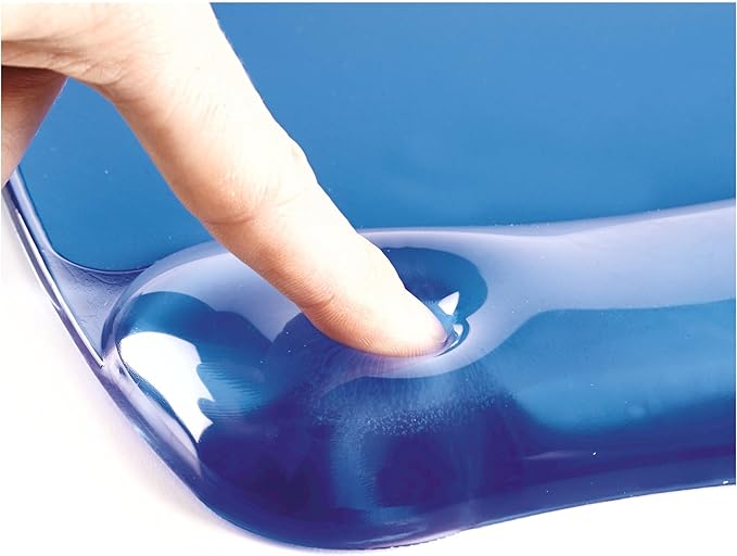 Fellowes Crystals Gel Mouse Pad Wrist Rest - Blue (91141)