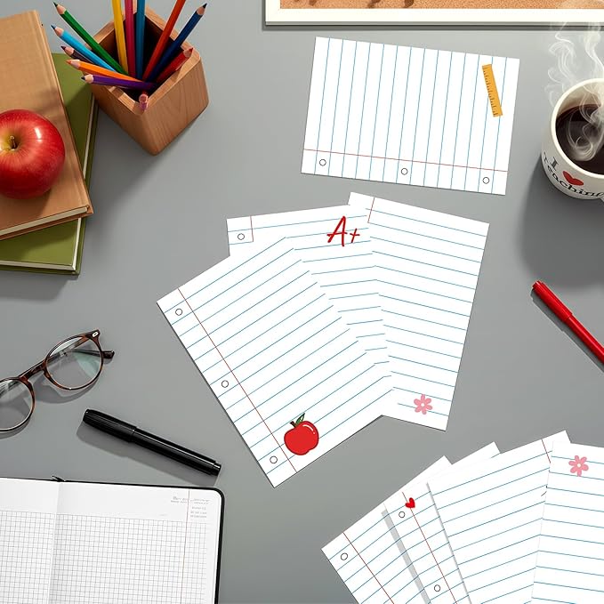 Spiareal 100 Pcs Blank Note Cards 4 x 6 in Blank Decorative Notecards Index Cards Bulk Thank Greeting Notecards for DIY School Office Wedding Baby Shower(White,4 x 6 in,Teacher)
