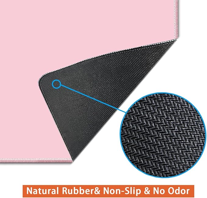 Large Mouse Pad, Non-Slip Desk Blotter, Office Desk Mat, Desk Pad Protector, Laptop Desk Pad, Desk Writing Pad for Office and Home, Pastel Pink, 31x12 inch