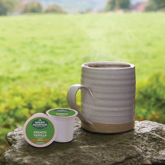 Green Mountain Coffee Roasters French Vanilla Decaf Keurig Single-Serve K-Cup pods, Light Roast Coffee, 96 Count