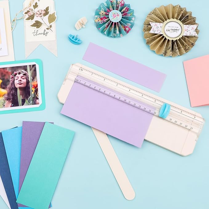 BAOFALI Mini Paper Trimmer with Extending Ruler for Scrapbooking Craft, Paper, Postcards,Coupon, Photos,Label, Cardstock ect Closed Size Approx.26.5x8.5cm/10.4x3.3inch