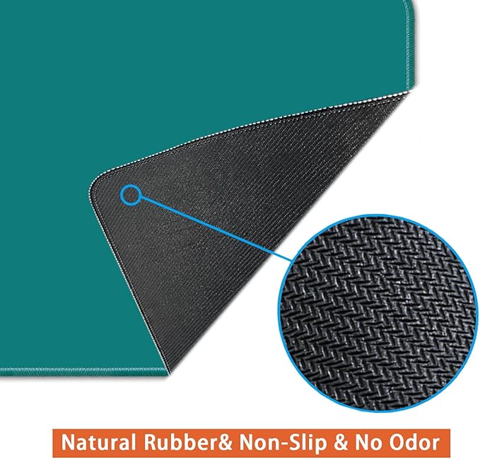 Large Mouse Pad, Non-Slip Desk Blotter, Office Desk Mat, 24x12 inch, Teal