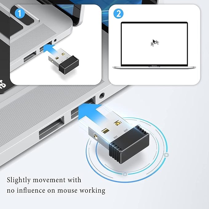 2 Pcs, Mouse Jiggler Undetectable Mover,USB Port for Computer Laptop,Keeps PC Awake,Simulate Mouse Movement to Prevent Computer Laptop Entering Sleep