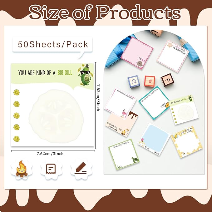 Inspirational Sticky Notes Gifts - 9 Pack Fun Positive Notepads 3x3 Inches, Motivational Self-Adhesive Memo Pads, Office Study Supplies Positive Gift for Teacher Nurse Coworkers (450 Sheets)