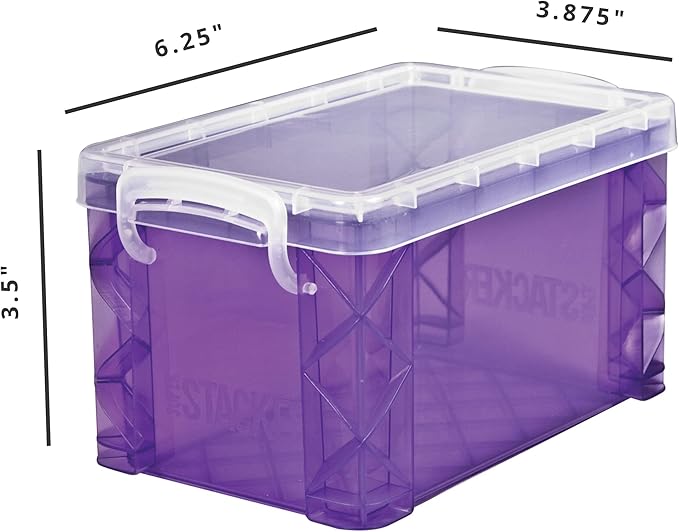 Super Stacker Index Card Box, 3 x 5 Inch Index Cards File Box, Note Holder, Index Card Holder, Photo Boxes Storage, Perfect for 3x5 Index Cards, Recipe Box Holder, Assorted Colors, 1 Count (Pack of 2)