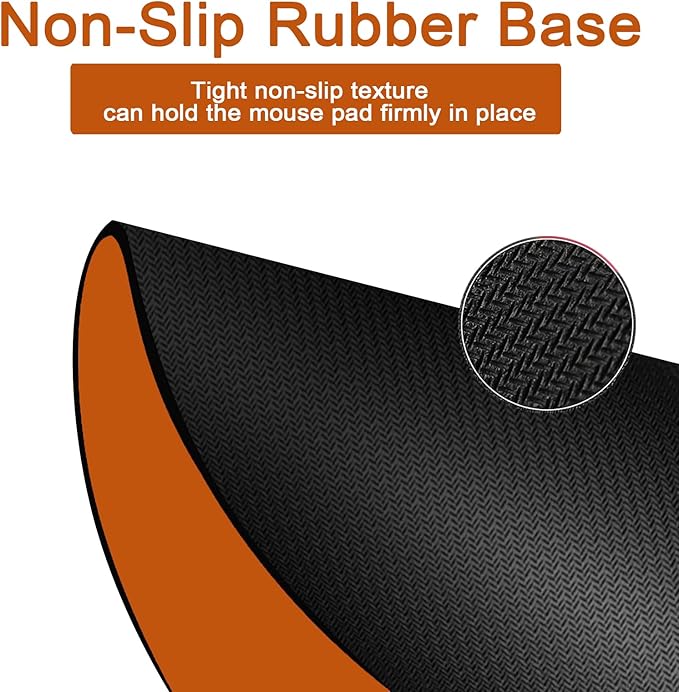 Small Mouse pad, Portable, Waterproof Non-Slip Rubber Bottom, Suitable for Wireless Mouse, Laptop Keyboard Tray for Both Men and Women, Office Travel Orange 5.5x7.5in