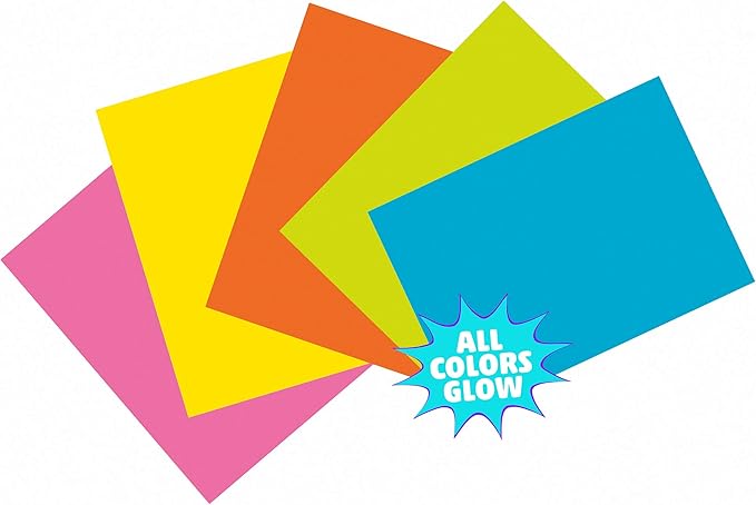 Pacon PAC1721 Index Cards, 4" x 6", Unruled, 5 Bright Colors (Pack of 100)