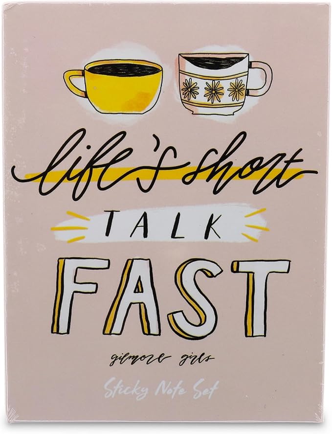 Gilmore Girls "Life's Short, Talk Fast" Sticky Note and Tab Box Set | Notepad Stationery Paper, School and Office Supplies