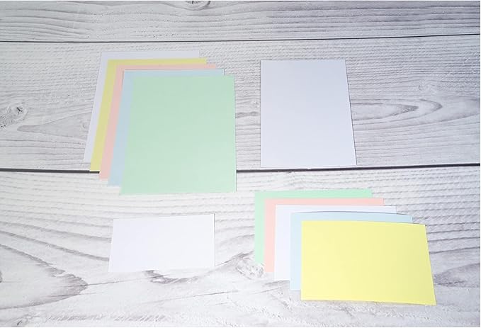 Exacompta - Ref 13301E - Bristol Plain Board for Printing (Pack of 100) - 75 x 125mm in Size, 205gsm Card, Compatible with Printers - Suitable for Exam Revision & Notes - White