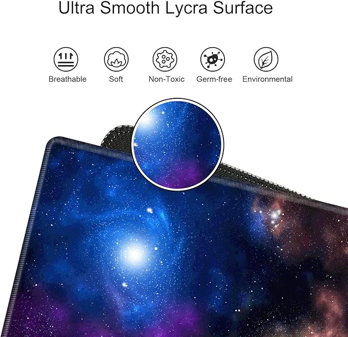 Galaxy Mouse Pad Gaming 31.5x15.75 inch Desk Mat Large Mousepad XXL Extended Computer Mat Non Slip Office Work Home