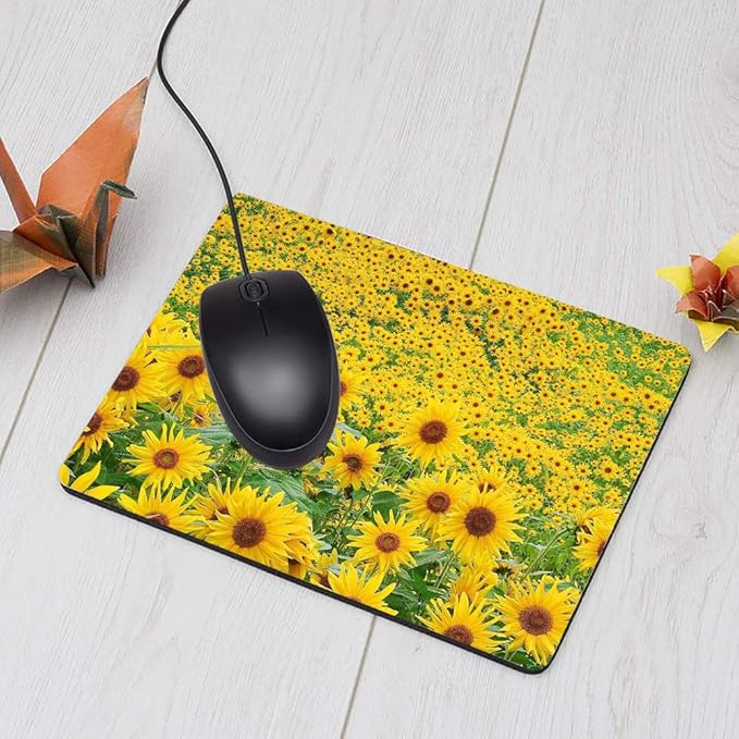 Sunflower Gaming Mousepad Amazing and Beautiful Sunflower Mouse Pad Mouse Mat for Computer Desk Laptop Office 9.5 X 7.9 Inch Non-Slip Rubber