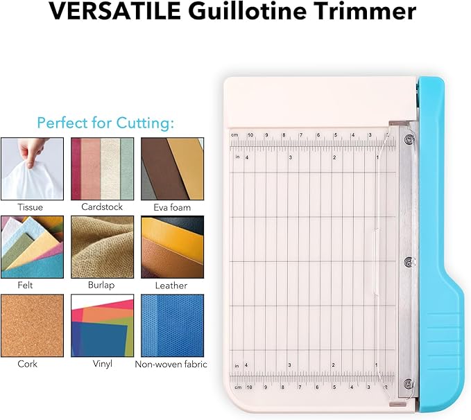 BAOFALI 6 Inch Guillotine Paper Trimmer with Grid Inches and Centimeters Cut Length Guillotine Cutter for Paper Crafts Photos Cardstock, Cardboard, Vinyl, Crafts,Scrapbooking Office