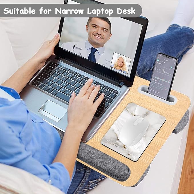 Dapesuom Small Mouse Pad, 6 x 8 Inch Thick Rubber Premium-Textured Non-Slip Portable & Washable Mini Mouse Mat for Women Men Wireless Laptops Keyboard Tray Gaming Computer Office Travel, White Marble