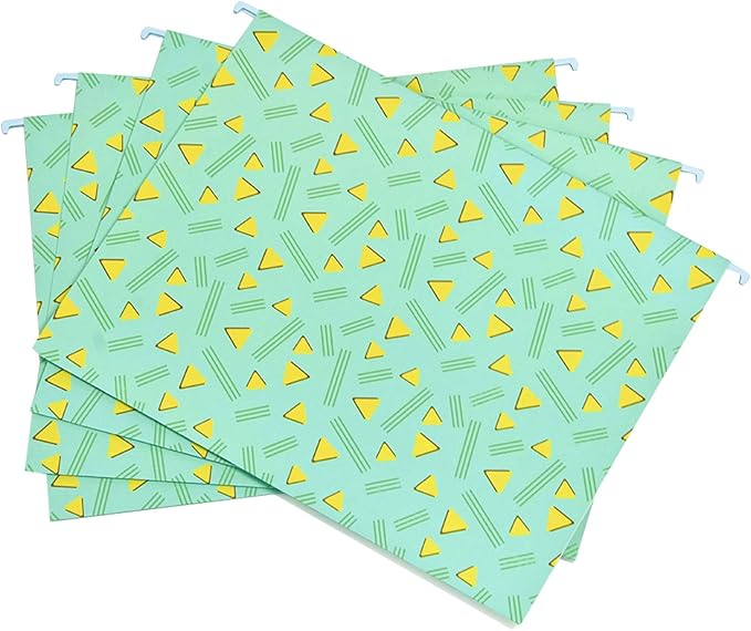 CharaVector Hanging File Folders Letter Size Assorted Durable Refined Design Decorative Hanging File Folder Set, 1/5-Cut Adjustable Tabs, 30pcs for Cabinet,File Organizer,Honeycomb