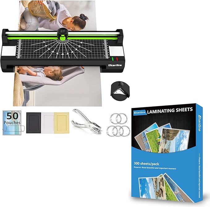 Laminator Machine for A3/A4/A6 - Bundle 300 Pack 3 Mil Thermal Laminating Pouches
