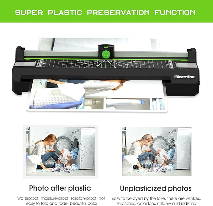 Laminator Machine for A3/A4/A6 - Bundle 300 Pack 3 Mil Thermal Laminating Pouches