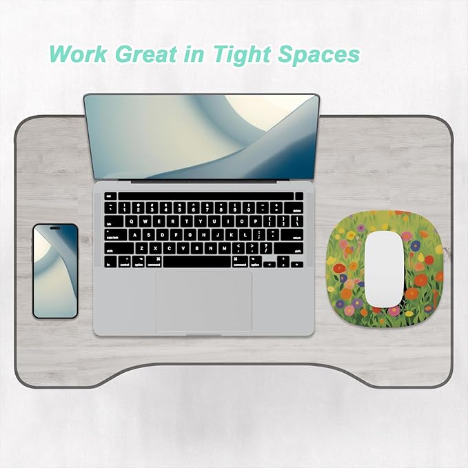 Rimilak Small Mouse Pad 6.6 Inch, Takes up Wrist Space, Waterproof Compact Mini Mat for Laptop Computer Wireless Keyboard Home Office Travel, Green Grass Cat