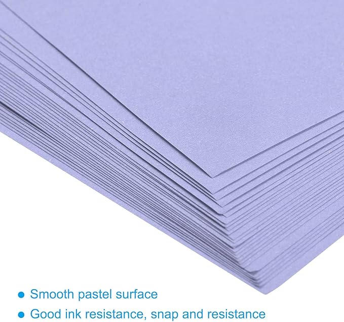MECCANIXITY 25 Sheets Colored Copy Paper 8.3 x 5.8 Inch Printer Paper 80gsm Light Purple for Office Printing, Document Copying, Invitations, Forms, Art Projects