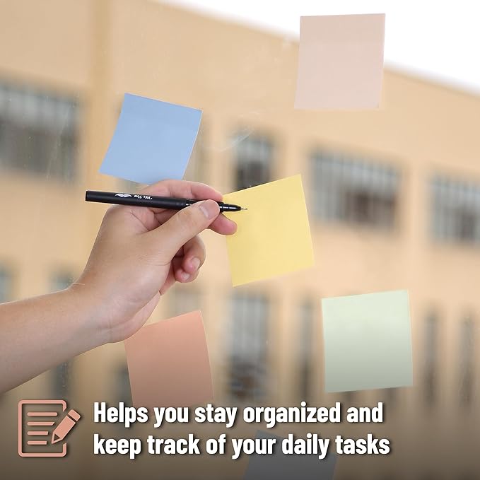 Mr. Pen- Sticky Notes, 3”x3”, 12 Pads, 600 Sheets, Colorful Sticky Notes 3x3, Pastel Picnic