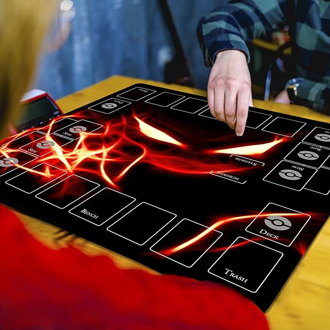 2Player mat Playmat Mat for Game Card Card Game Square Desk Mat for Gamer, Office Home, 60x60cm/23.6x23.6inch